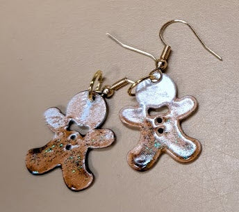 Gingerbread Man Earrings