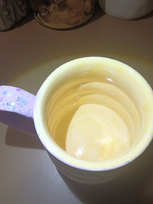 Pink + Yellow Ribbed Mug