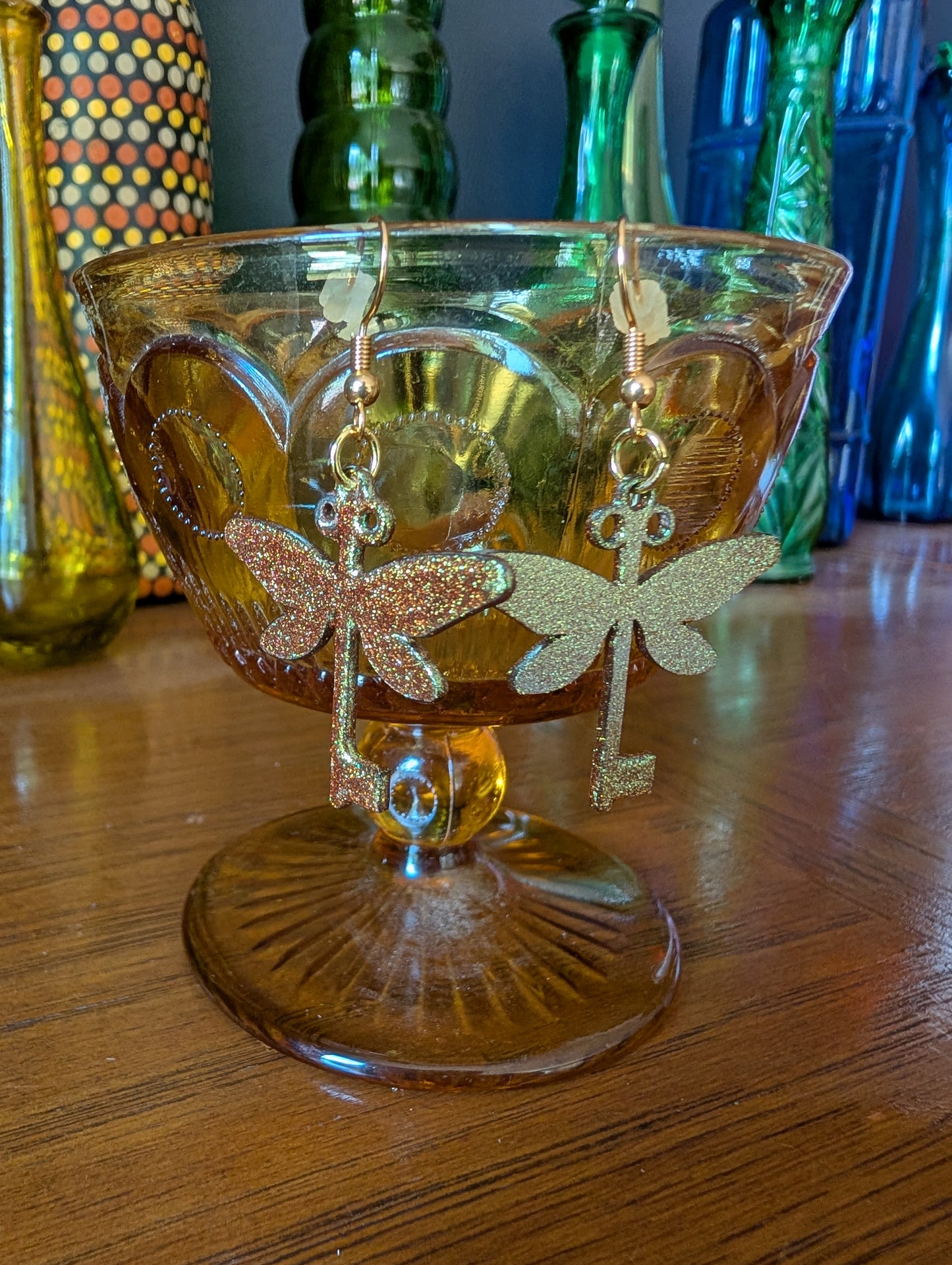 Dragonfly Key Earrings