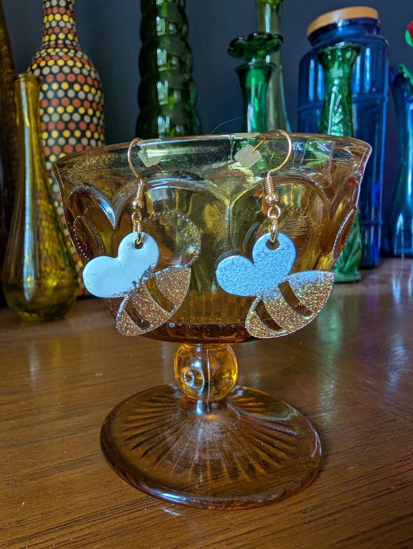 Bee Earrings (Two Toned)