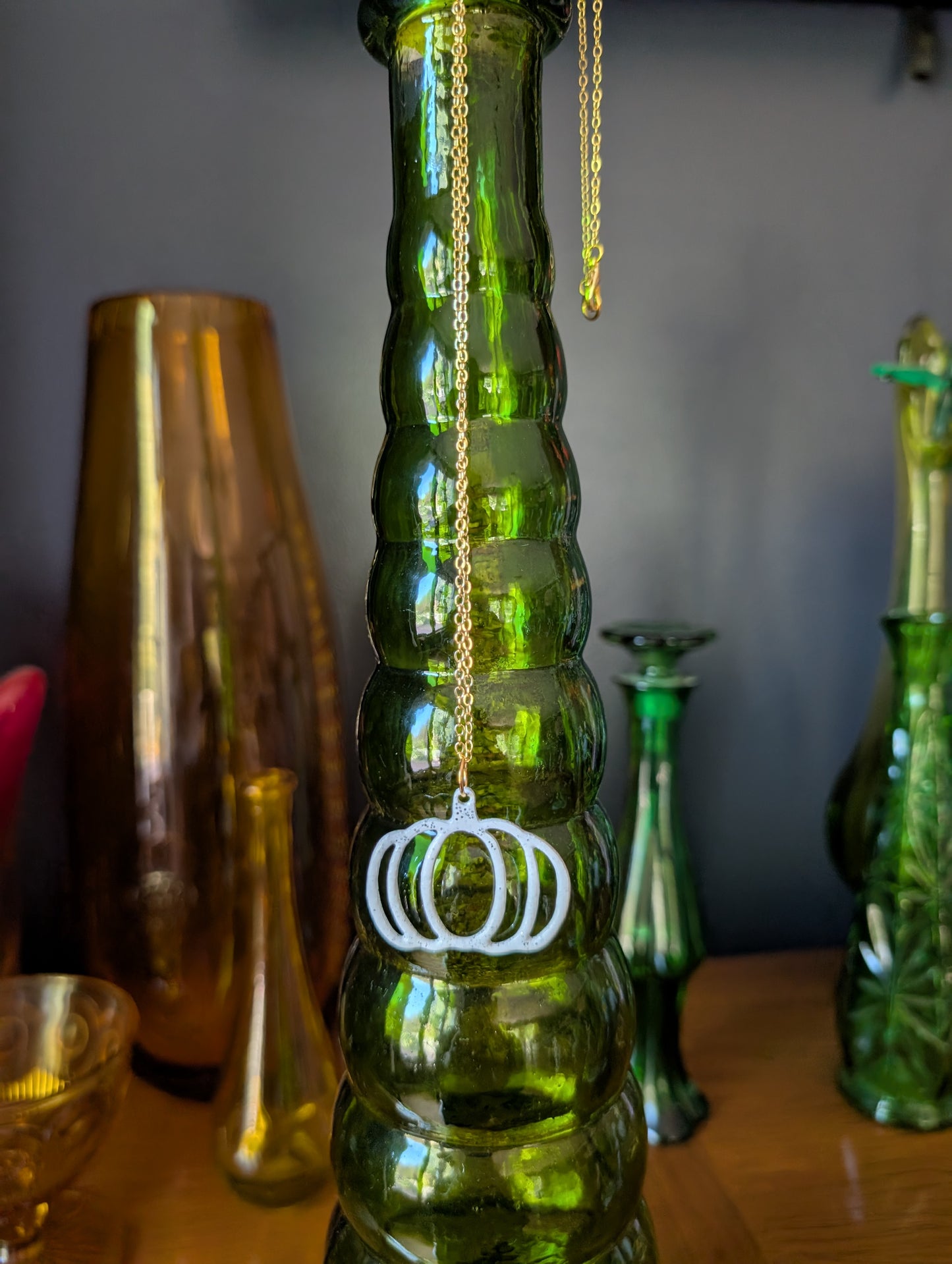 Pumpkin Pendant - White