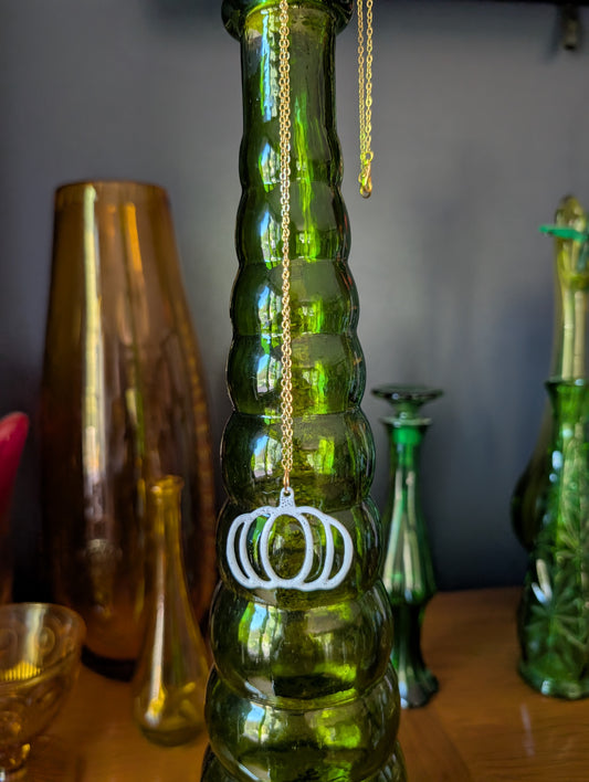 Pumpkin Pendant - White