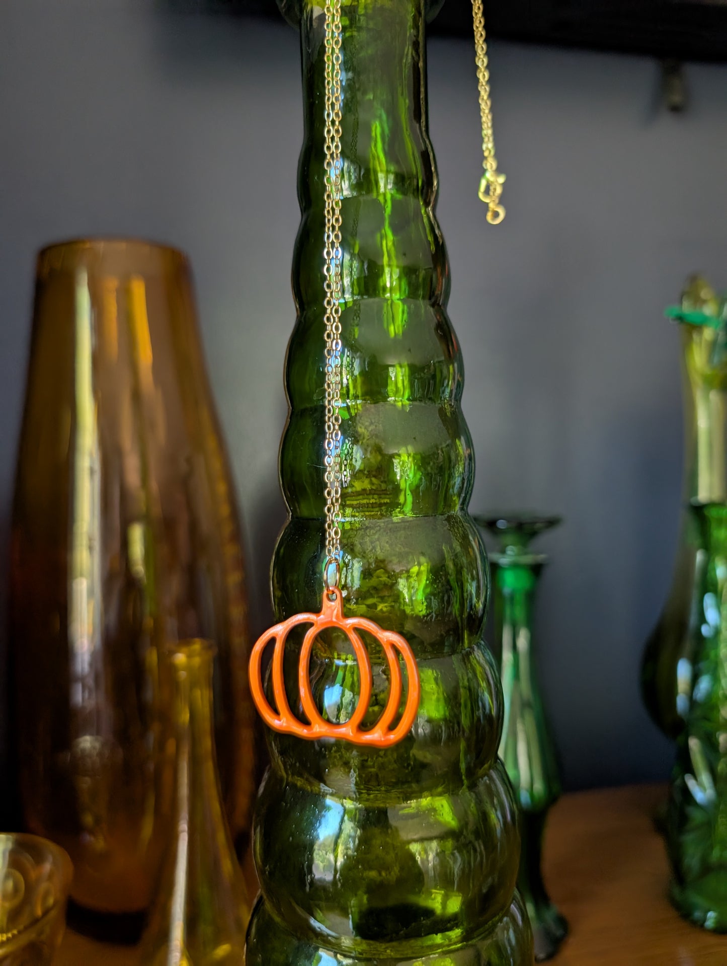 Pumpkin Pendant - Candy Orange