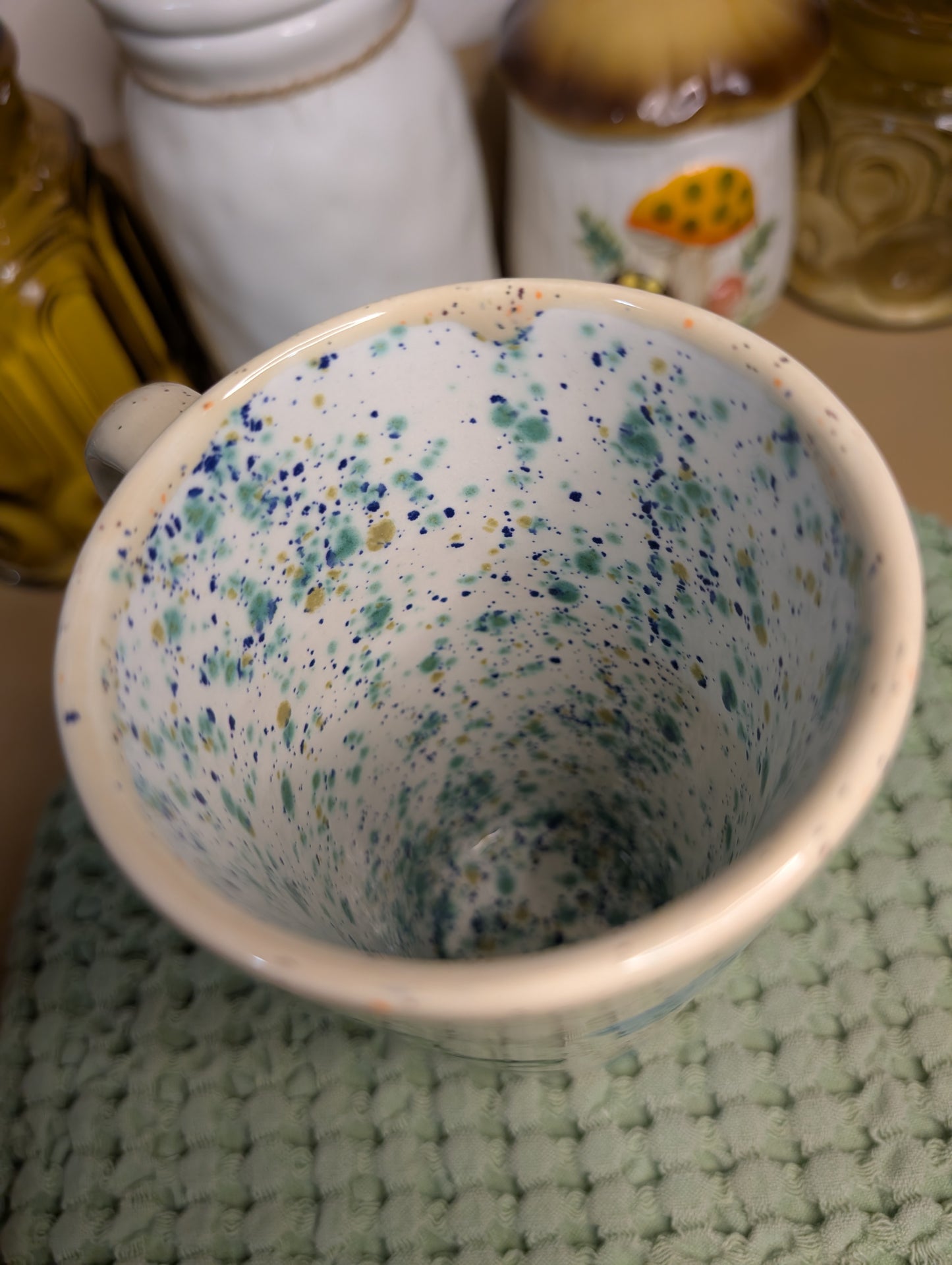 Latte Cup - Blue Floral