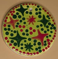 Ceramic Ornament - Green Sparkles