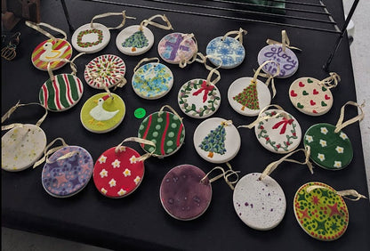 Ceramic Ornament - Purple Sparkles