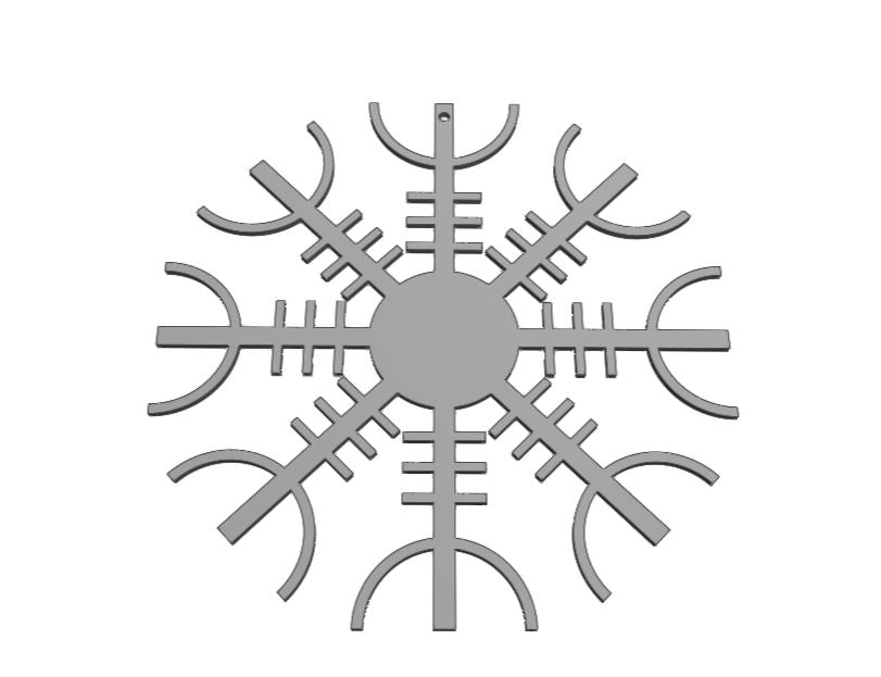 Aegishjalmer Round Snowlake Ornament
