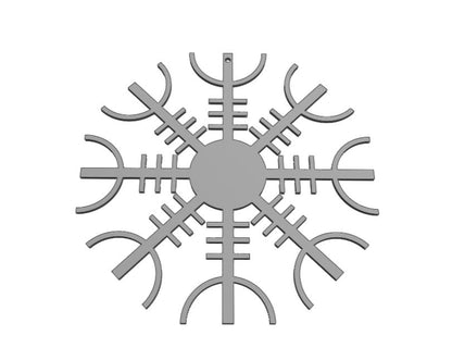 Aegishjalmer Round Snowlake Ornament