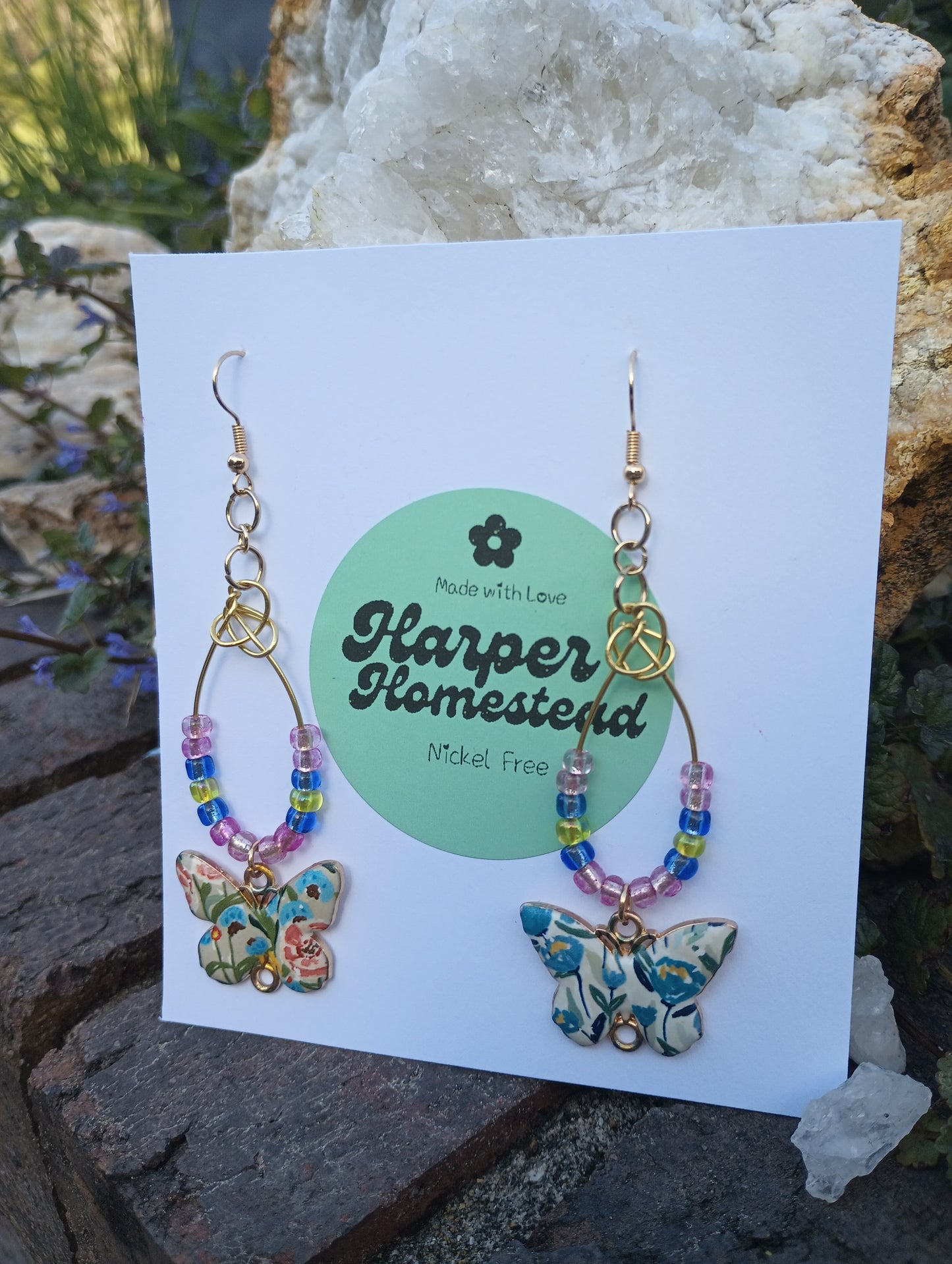 Pastel Butterfly Dangles