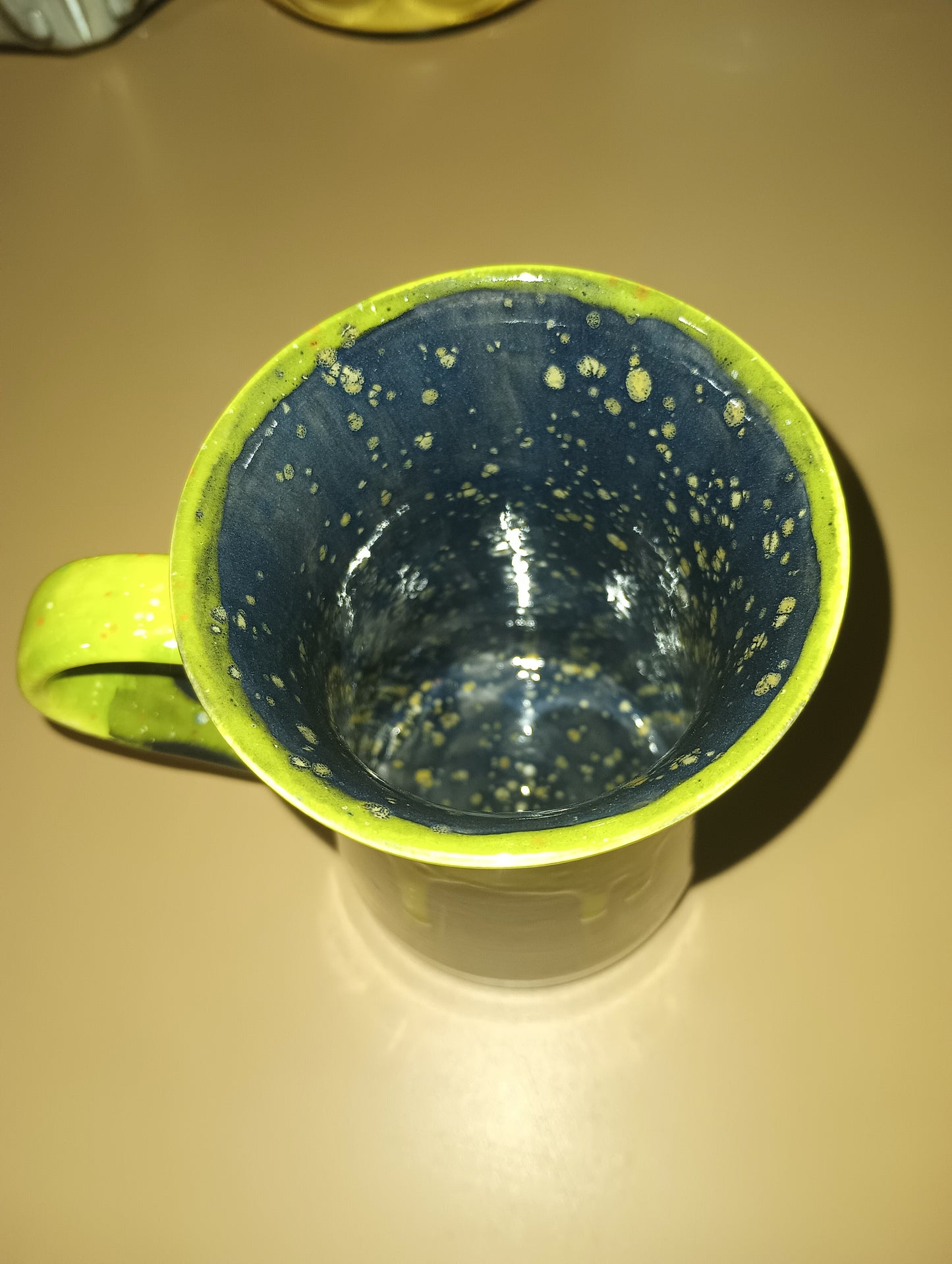 Black + Green Flared Mug