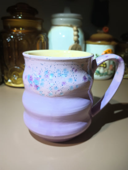 Pink + Yellow Ribbed Mug