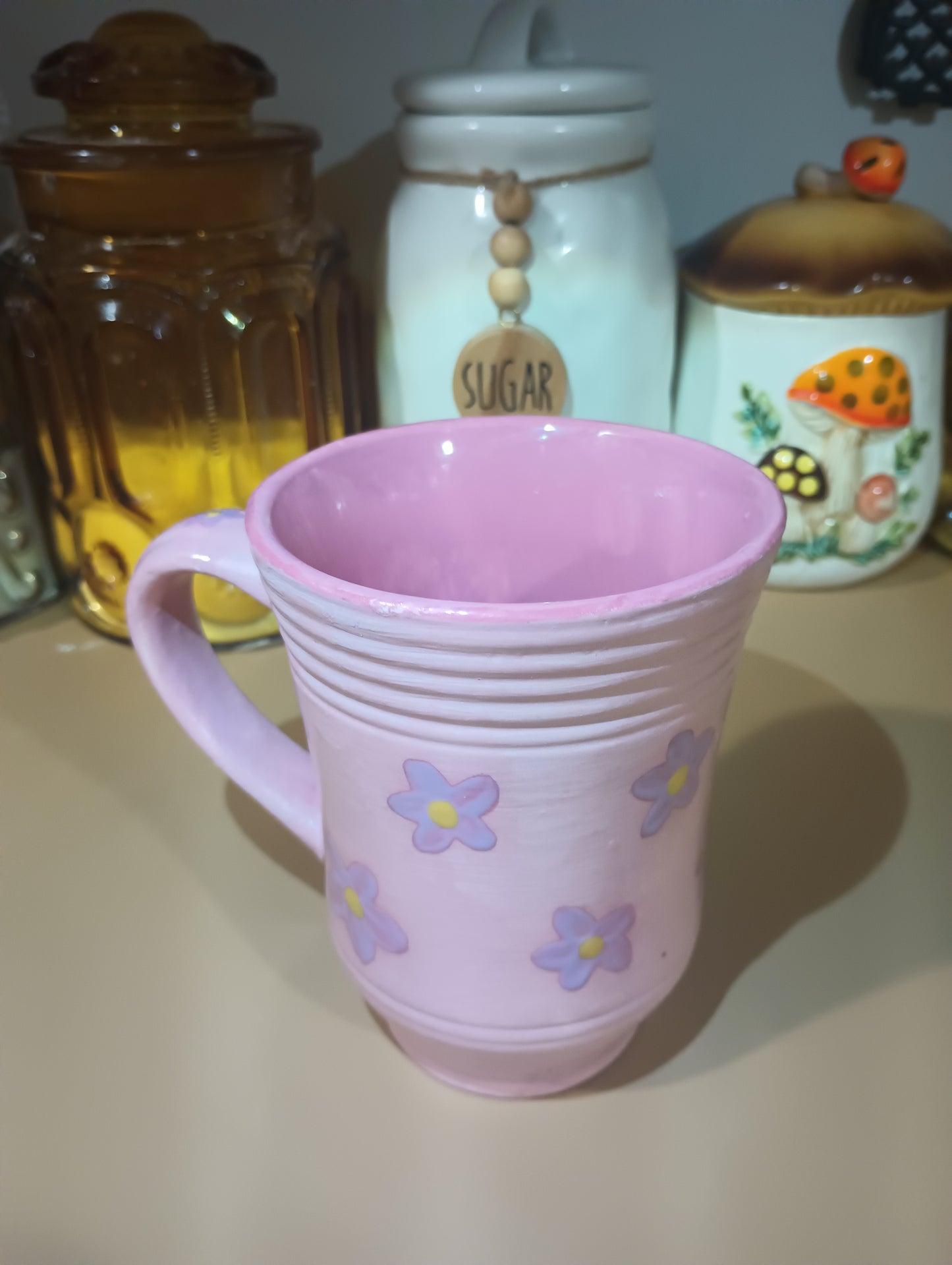 Pink Floral 16oz Mug