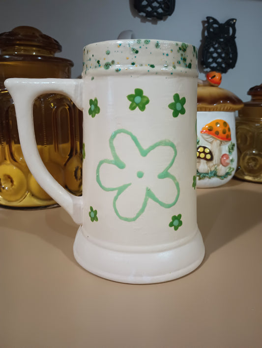 Beige Floral Stein