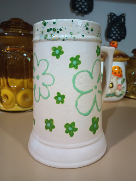 Beige Floral Stein