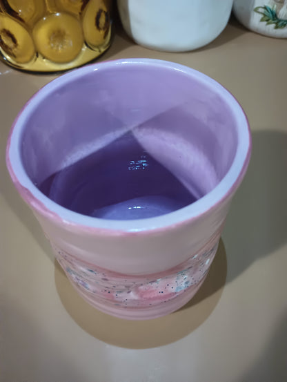 Pink Splattered Thumbler