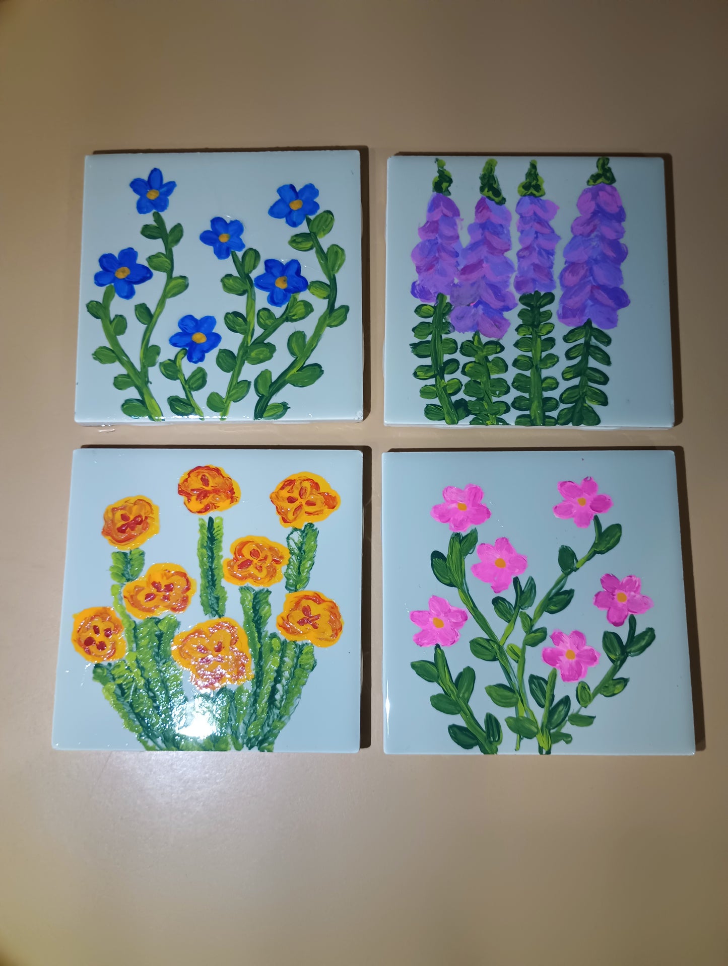 Floral Ceramic Coasters