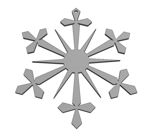 MCM Snow Plate Ornament