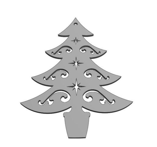 MCM Stars and Filagree Tree Ornament