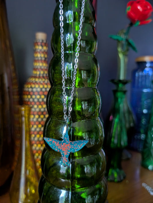 Hummingbird Pendant (Teal)