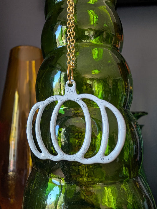 Pumpkin Pendant - White