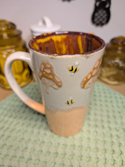 Latte Cup - Mushrooms + Bees