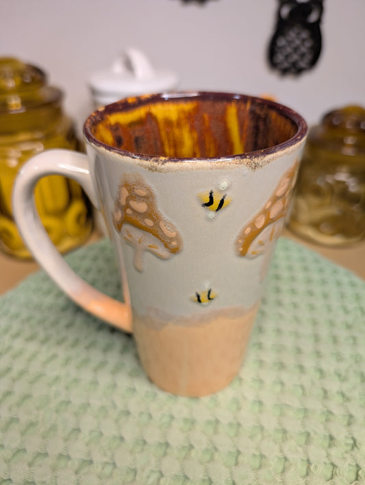 Latte Cup - Mushrooms + Bees