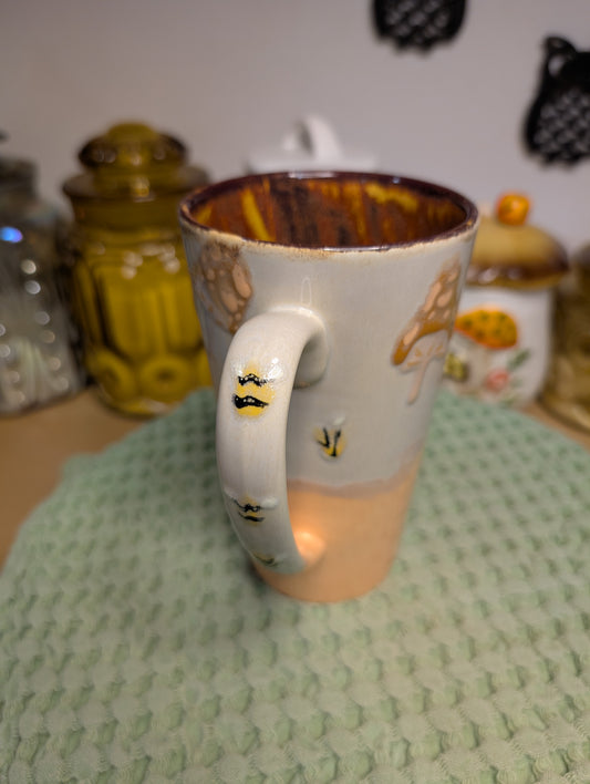 Latte Cup - Mushrooms + Bees