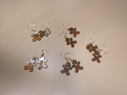 Gingerbread Man Earrings